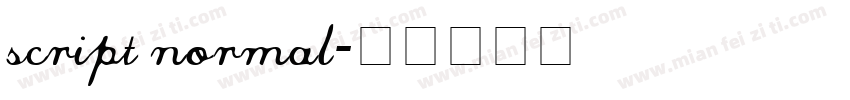 script normal字体转换